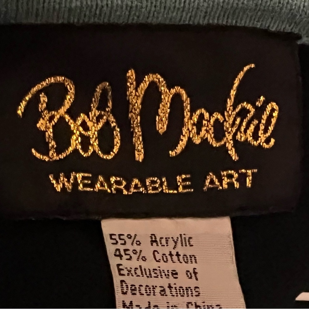 BOB MACKIE WEARABLE ART SWEATER (S) - Picture 3 of 3